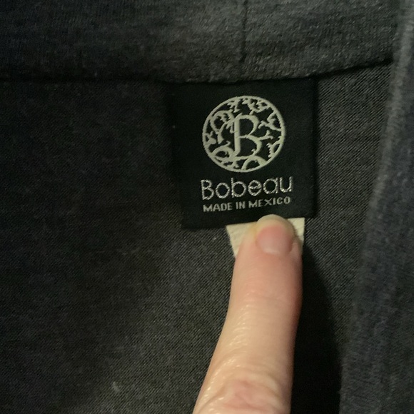 Bobeau gray wrap cardi size L - Picture 4 of 5